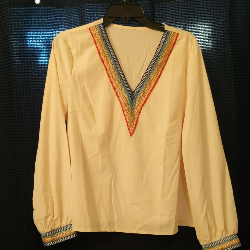Beautiful Long Sleeve V Neck, Never Worn